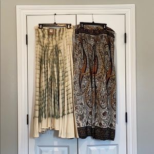 Bohemian flare leg pants